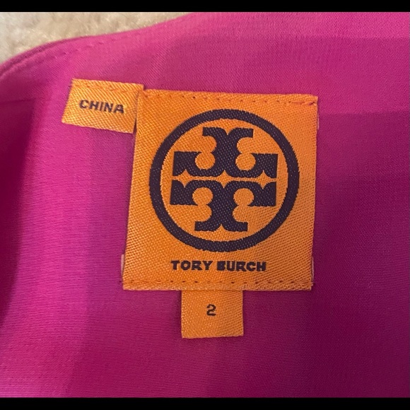 Tory Burch fuchsia silk one-shoulder mini dress, size 2 - Picture 8 of 15